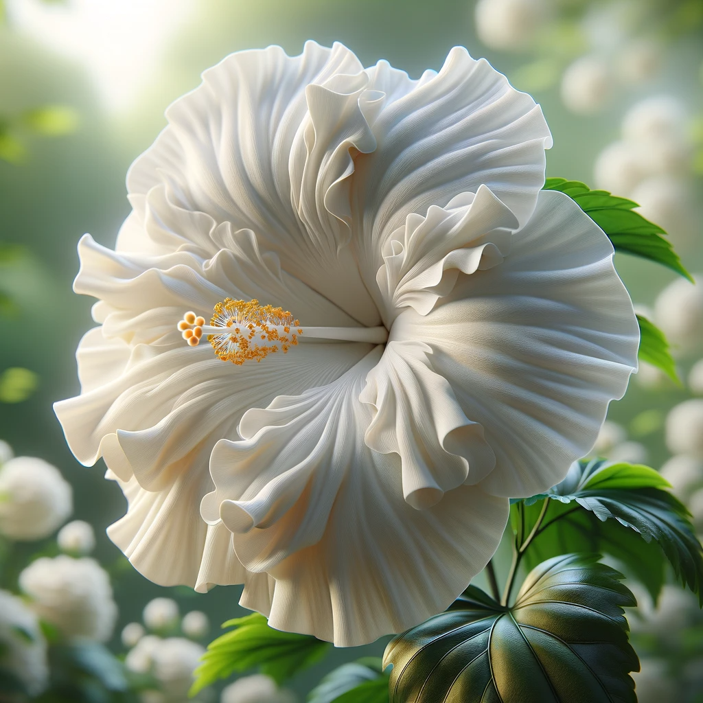 white hibiscus flower