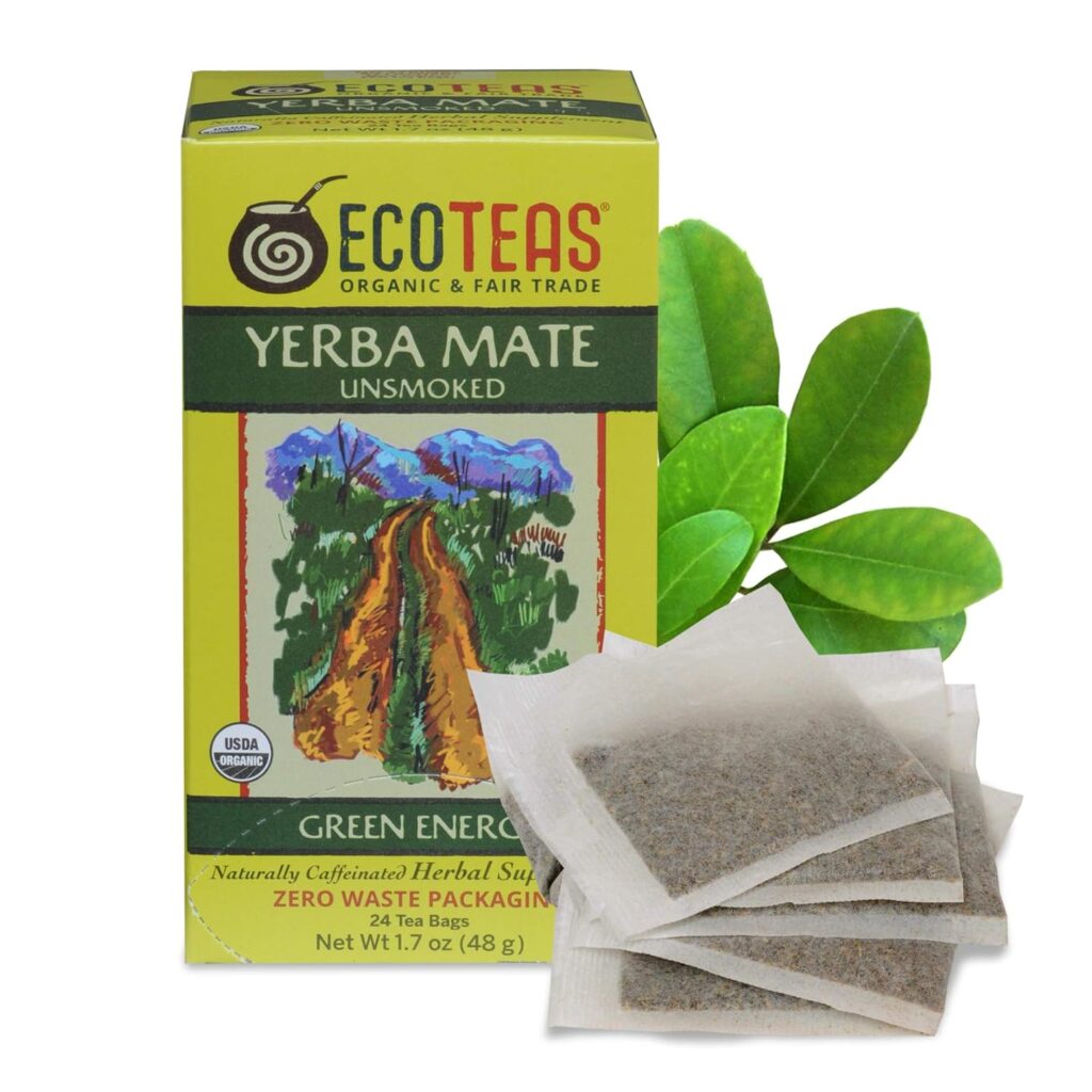 ECOTEAS Organic Unsmoked Yerba Mate Tea Bags