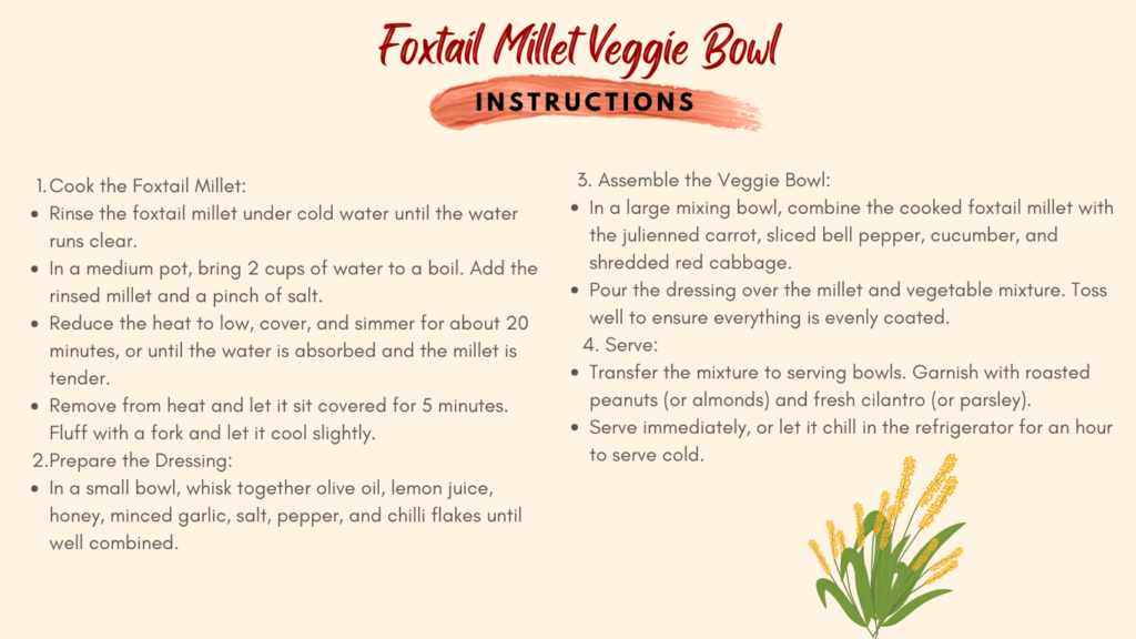 FOXTAIL MILLET RECIPE